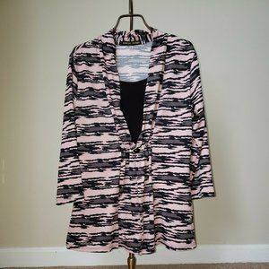 Women's Blouse Gray/Pink/Black Size Medium